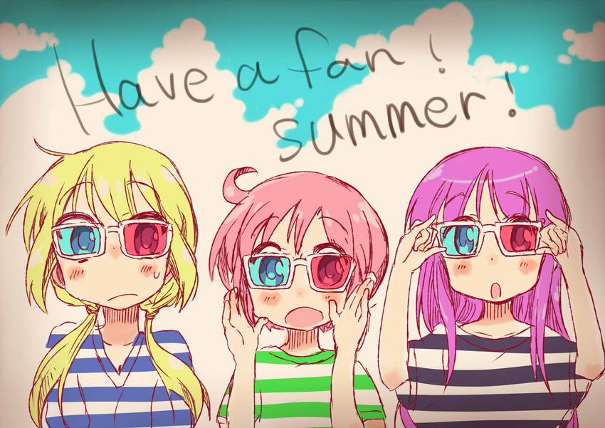 ichii yui, hinata yukari, and nonohara yuzuko (yuyushiki) drawn by tatsunokosso