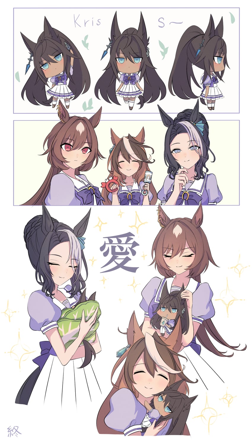 symboli rudolf, sirius symboli, mejiro ramonu, and symboli kris s (umamusume) drawn by toriumi_(fioripera14)