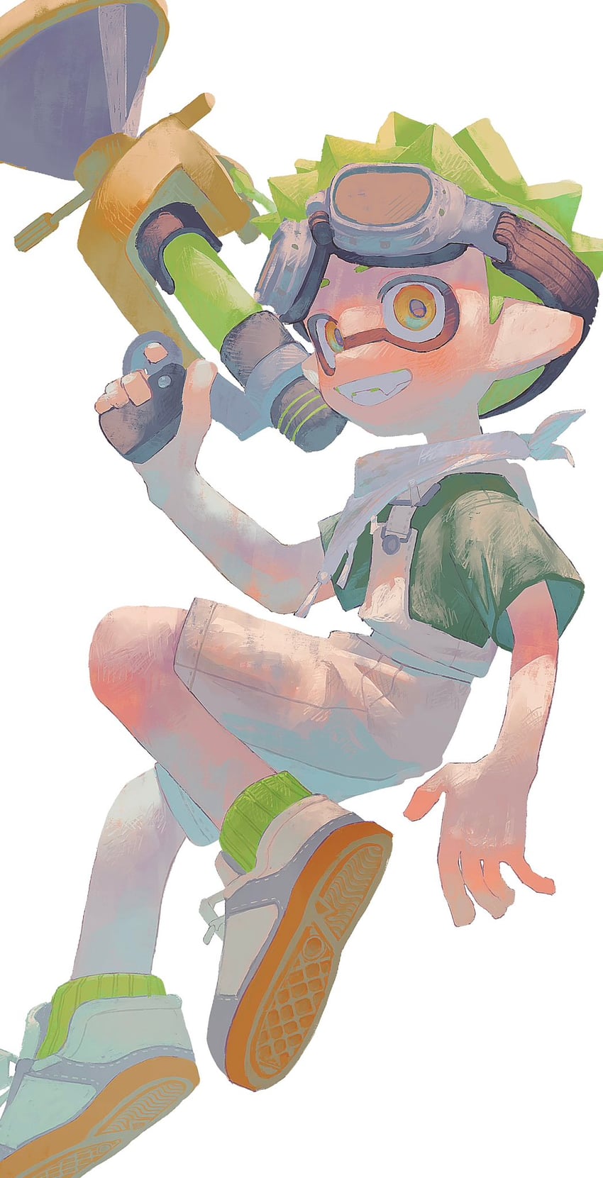 inkling player character and inkling boy (splatoon and 1 more) drawn by tiripow
