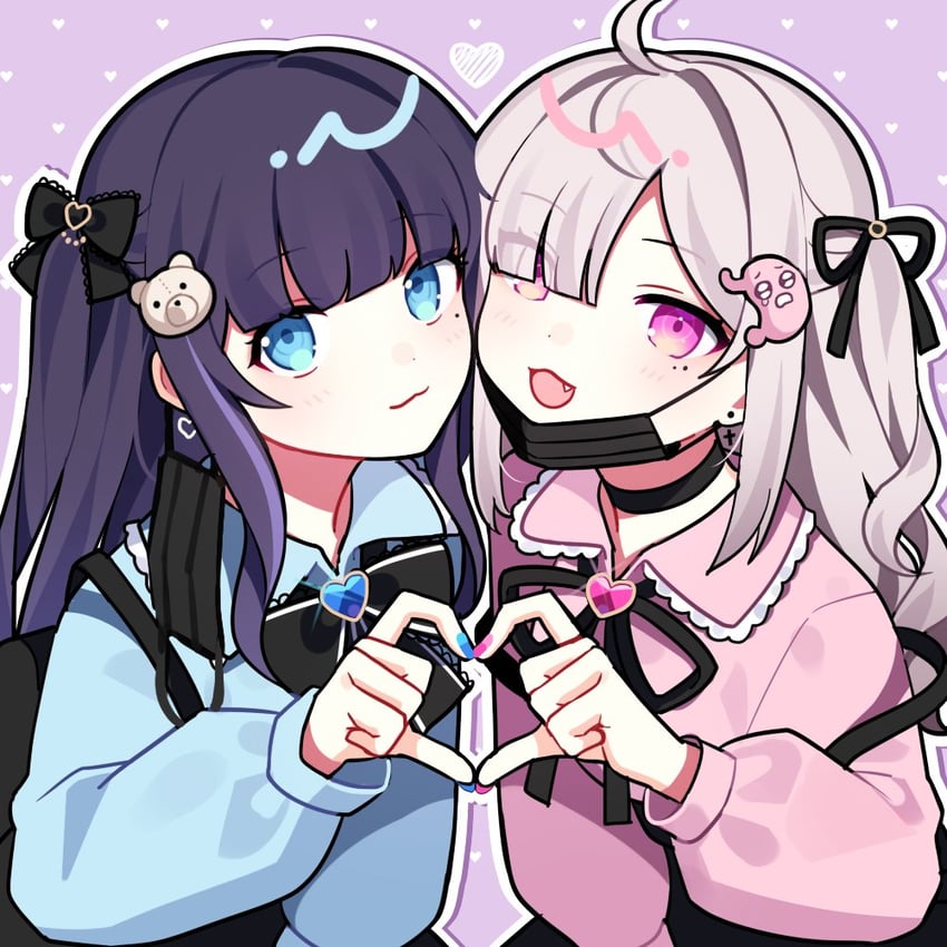 sukoya kana and aiba uiha (nijisanji) drawn by waka_(wk4444)