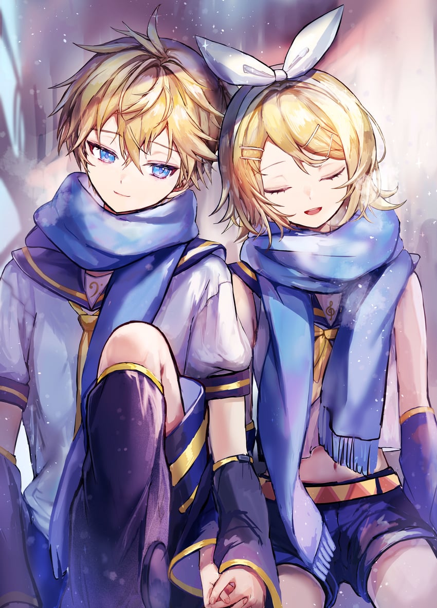 kagamine rin and kagamine len (vocaloid and 1 more) drawn by pipi_(pipinavigation)