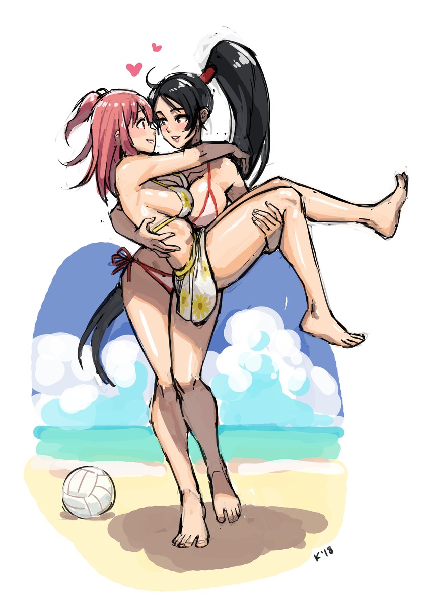honoka and momiji (dead or alive and 2 more) drawn by kinuko_(kinucakes)