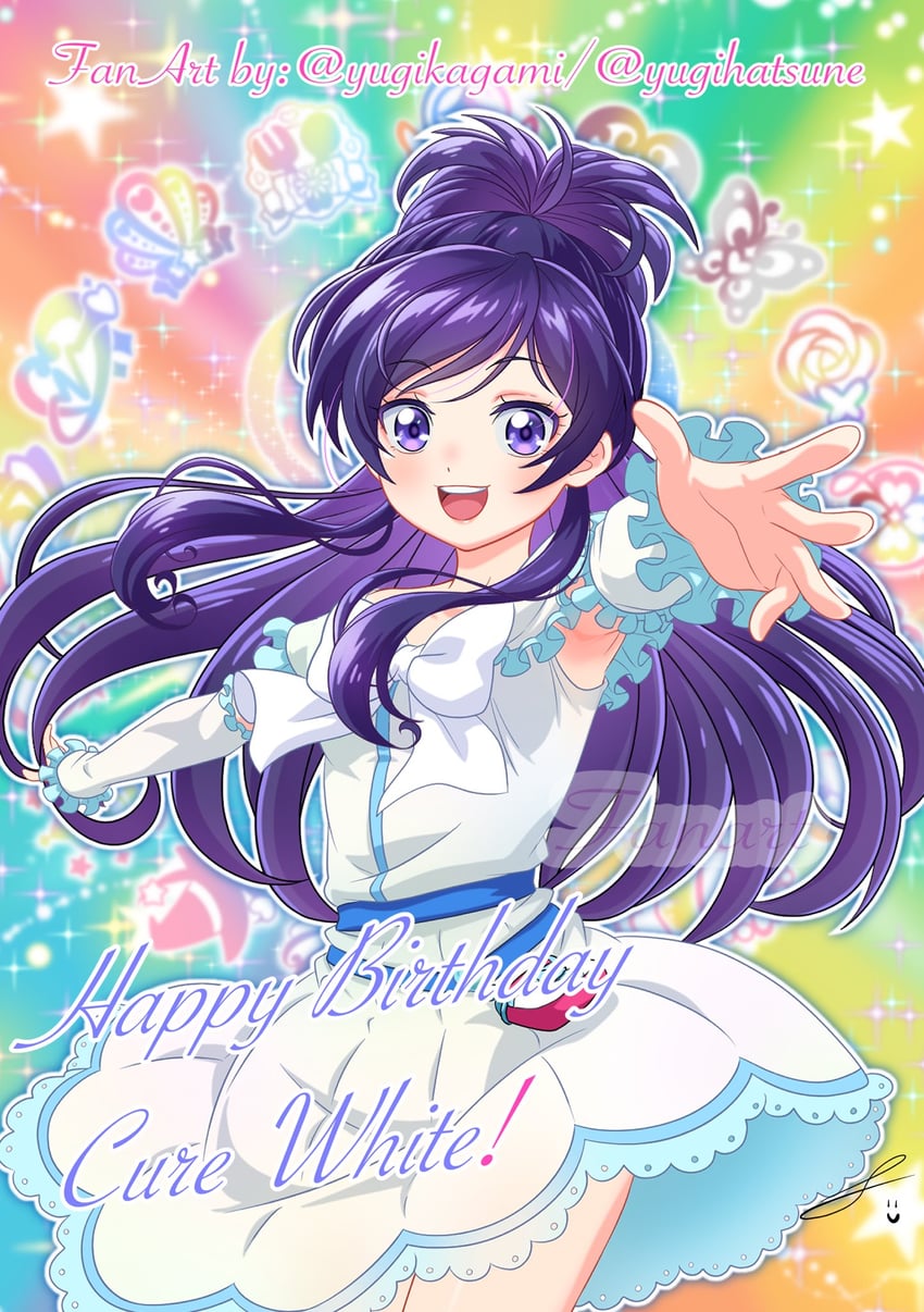 yukishiro honoka and cure white (precure and 1 more) drawn by yugikagami