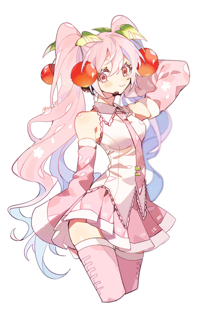 hatsune miku and sakura miku (vocaloid) drawn by kawasaki_(kwsk_8765)