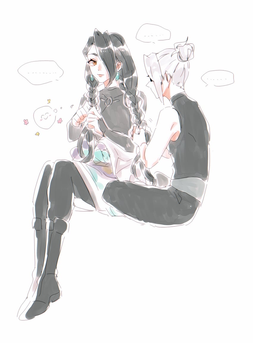 jett and sage (valorant) drawn by maya_(sunset_9)