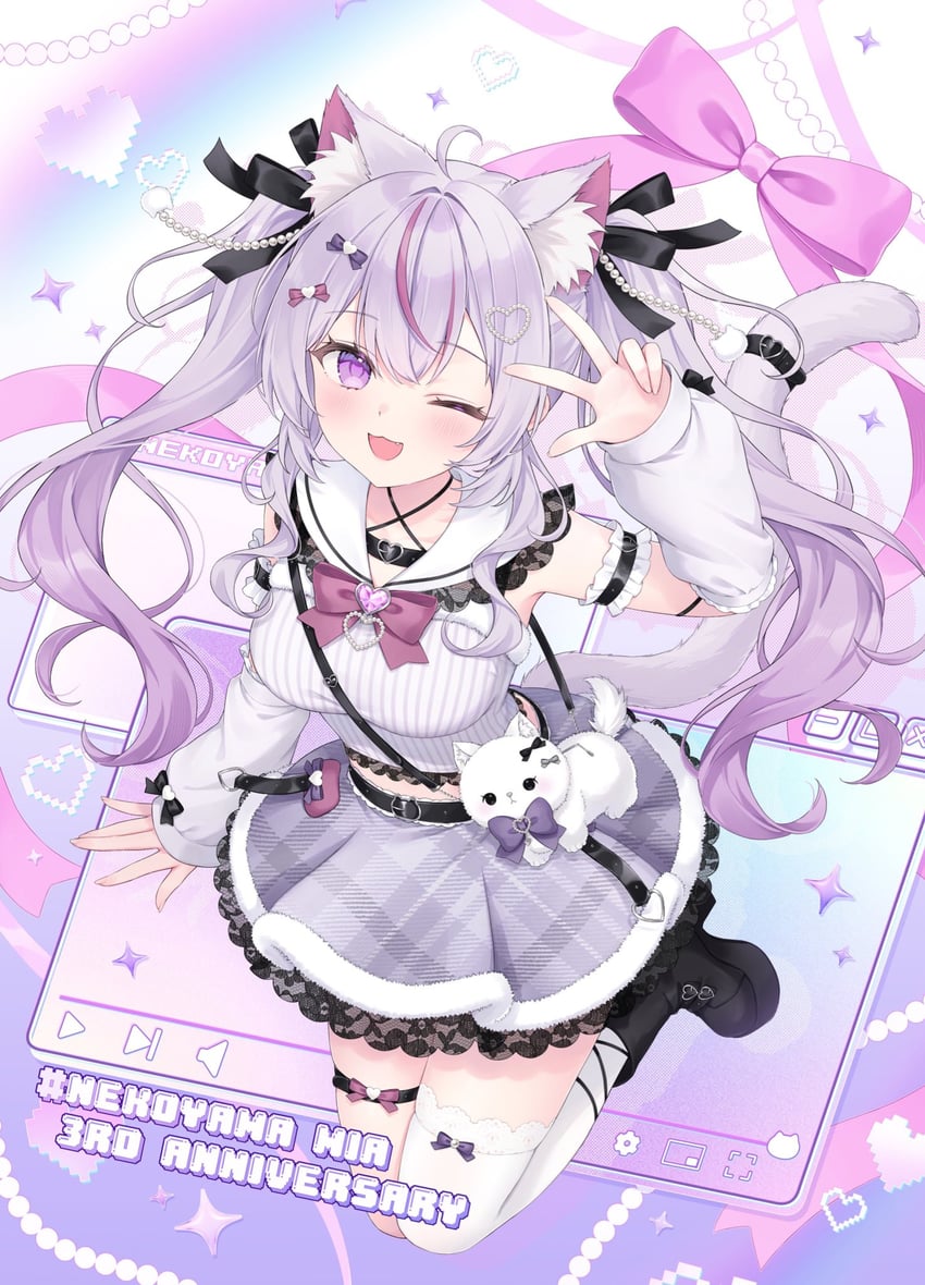 nekoyama mia (indie virtual youtuber) drawn by shano_hiyori