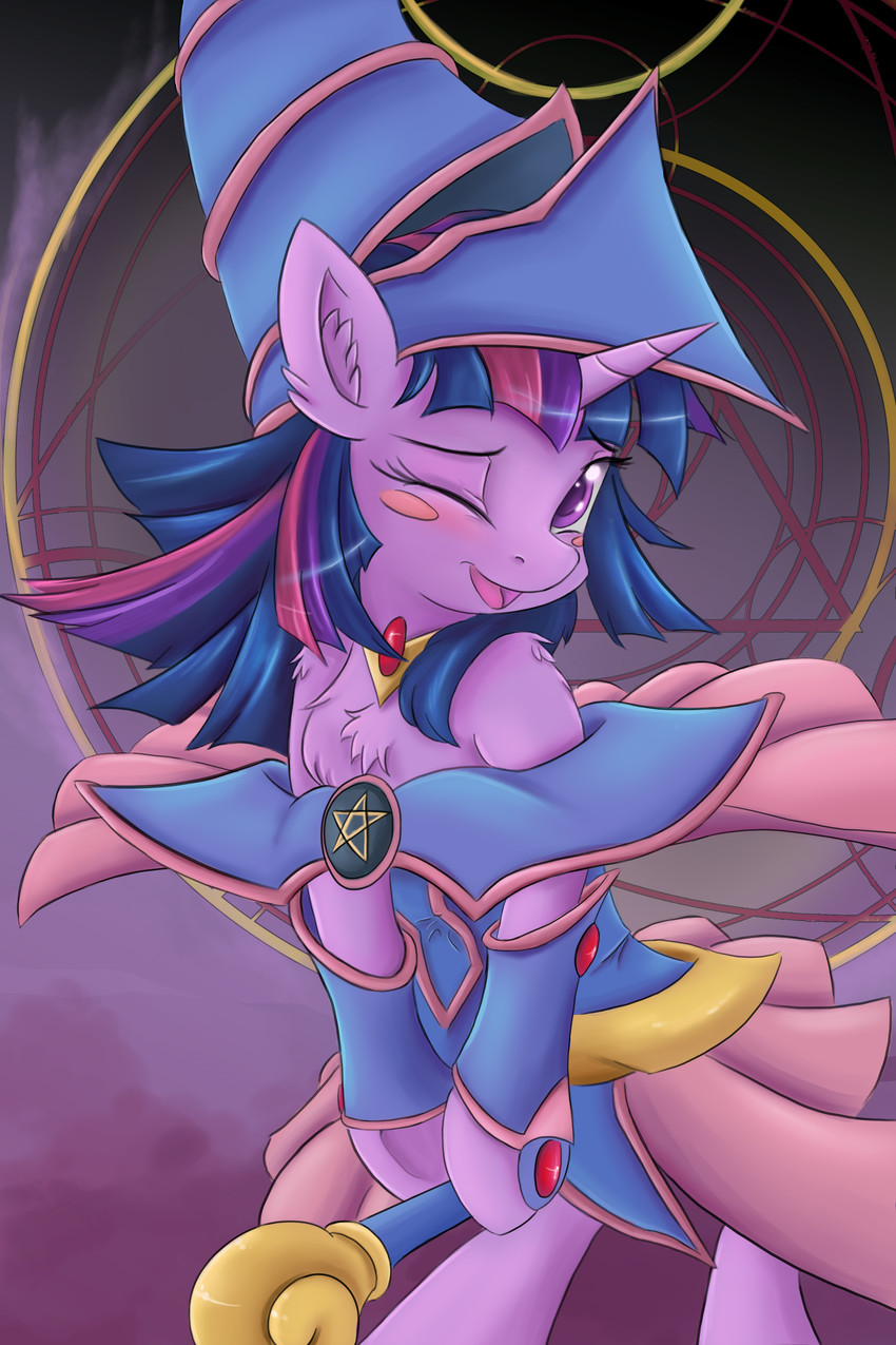 dark magician girl and twilight sparkle (yu-gi-oh! and 2 more) drawn by ardail