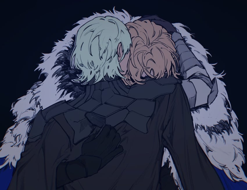 dimitri alexandre blaiddyd and male byleth (fire emblem and 1 more) drawn by banana69281
