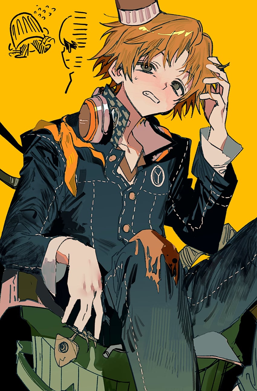hanamura yousuke (persona and 1 more) drawn by goguma_wagamja