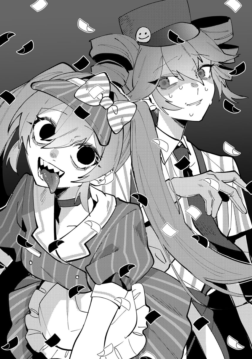 hatsune miku and kasane teto (vocaloid and 2 more) drawn by inuyosi_kamu