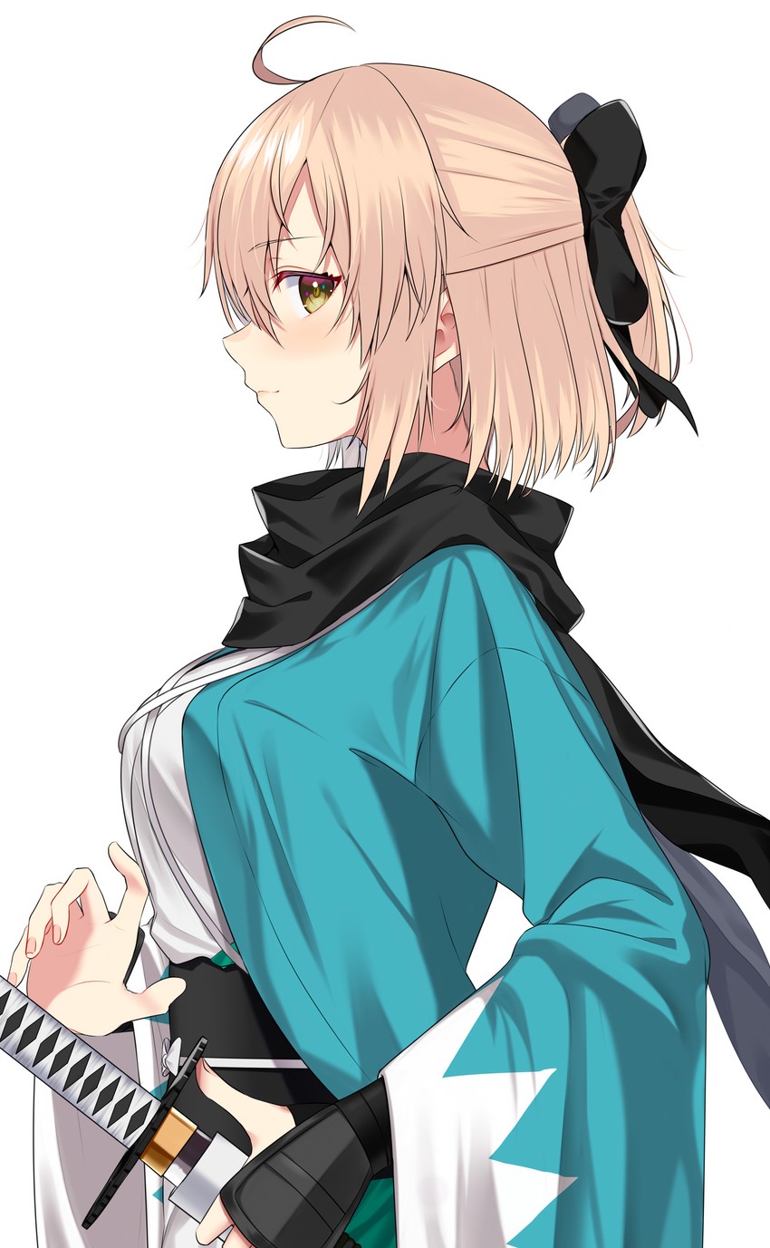 okita souji (fate and 2 more) drawn by jun_(aousa0328)