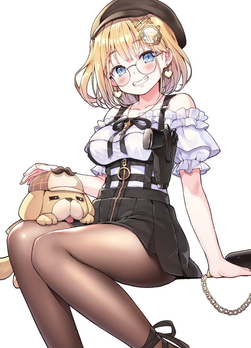 watson amelia and bubba (hololive and 1 more) drawn by ayaoshiro