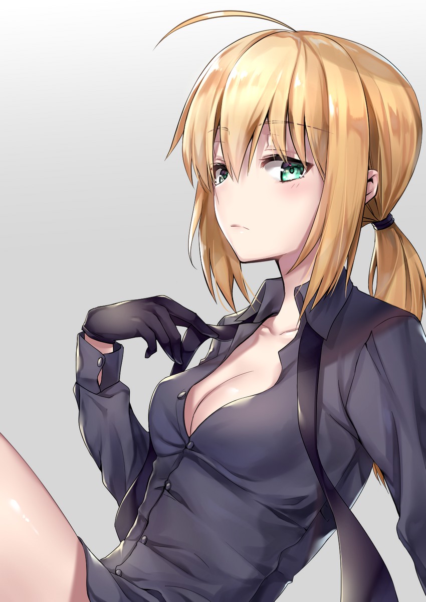 artoria pendragon and saber (fate and 1 more) drawn by hane_yuki