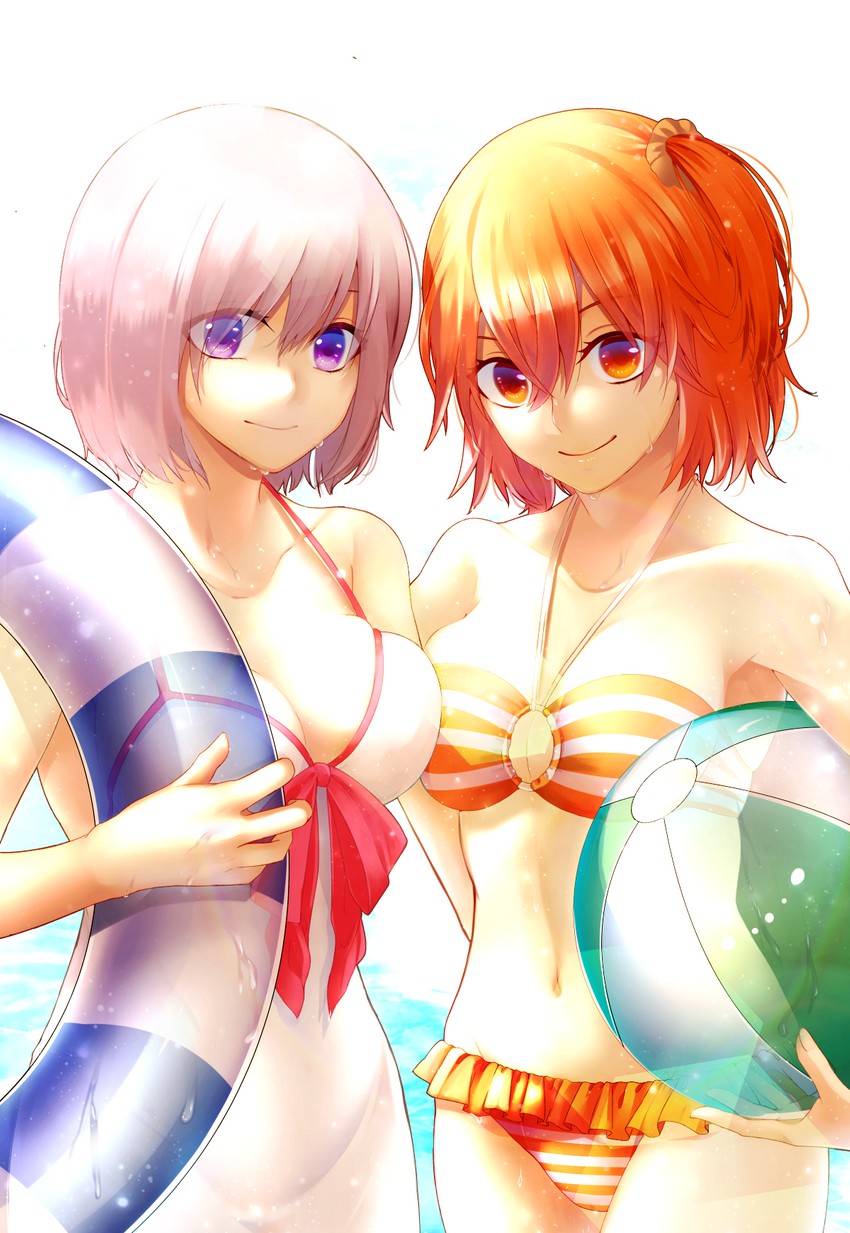 mash kyrielight and fujimaru ritsuka (fate and 1 more) drawn by satsuki_ame
