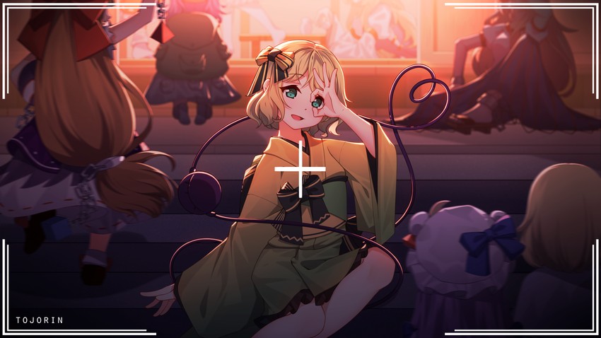 hakurei reimu, kirisame marisa, komeiji koishi, alice margatroid, patchouli knowledge, and 4 more (touhou) drawn by tojorin