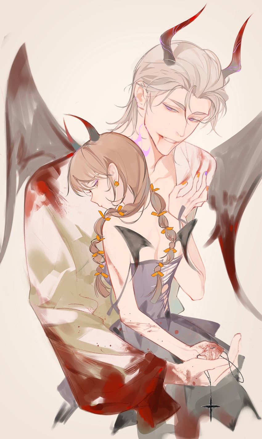 protagonist and charlie su (light and night love) drawn by denpa0304