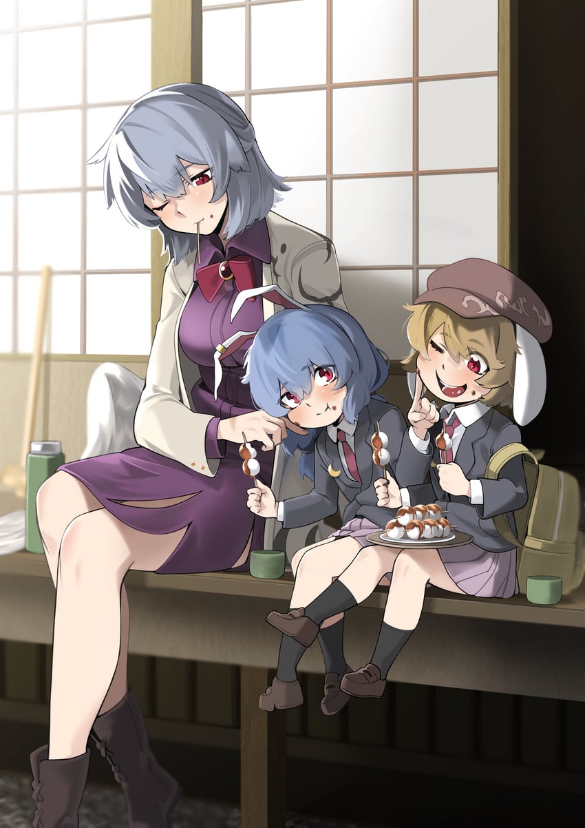 kishin sagume, seiran, and ringo (touhou) drawn by shot_(shot0598)
