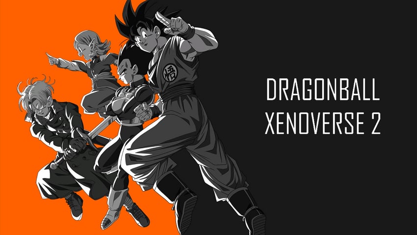 son goku, vegeta, trunks, and chronoa (dragon ball and 2 more) drawn by fenyon