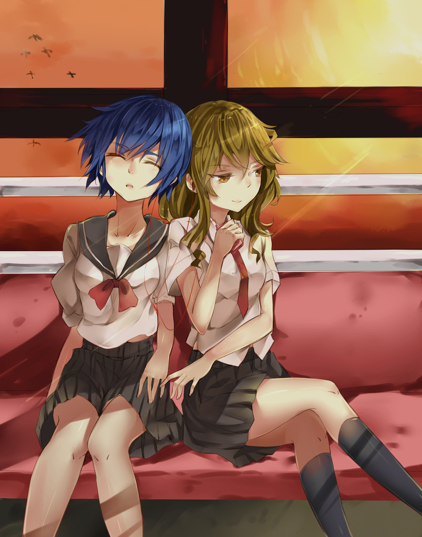 kanbaru suruga and numachi rouka (monogatari and 1 more) drawn by ookamisama