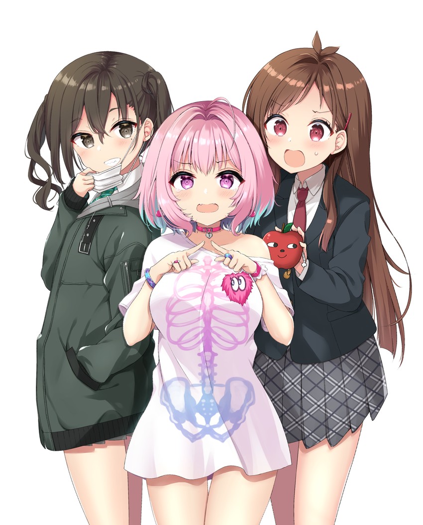 yumemi riamu, sunazuka akira, tsujino akari, and ringorou (idolmaster and 1 more) drawn by yoshikita_popuri