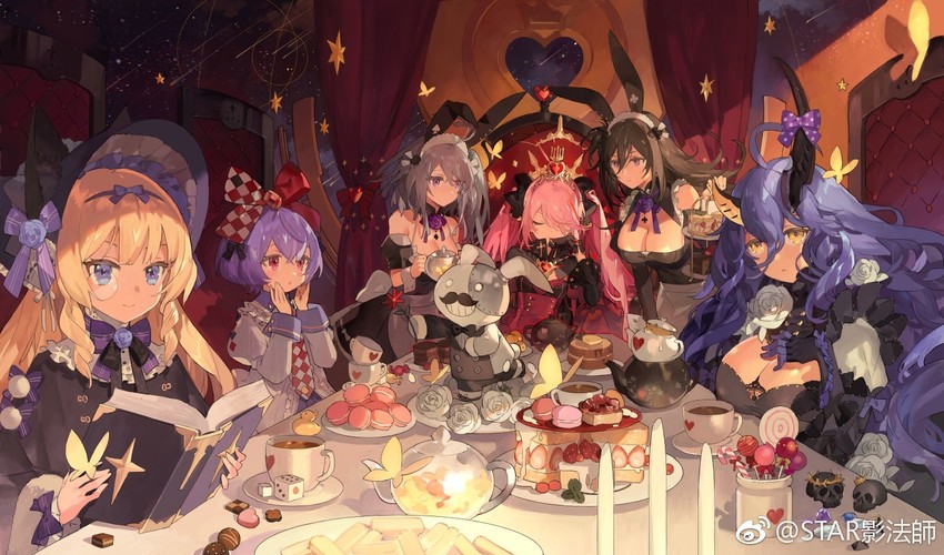slokai, matilda, vesper, wynonna, cynthia, and 1 more (iron saga) drawn by starshadowmagician
