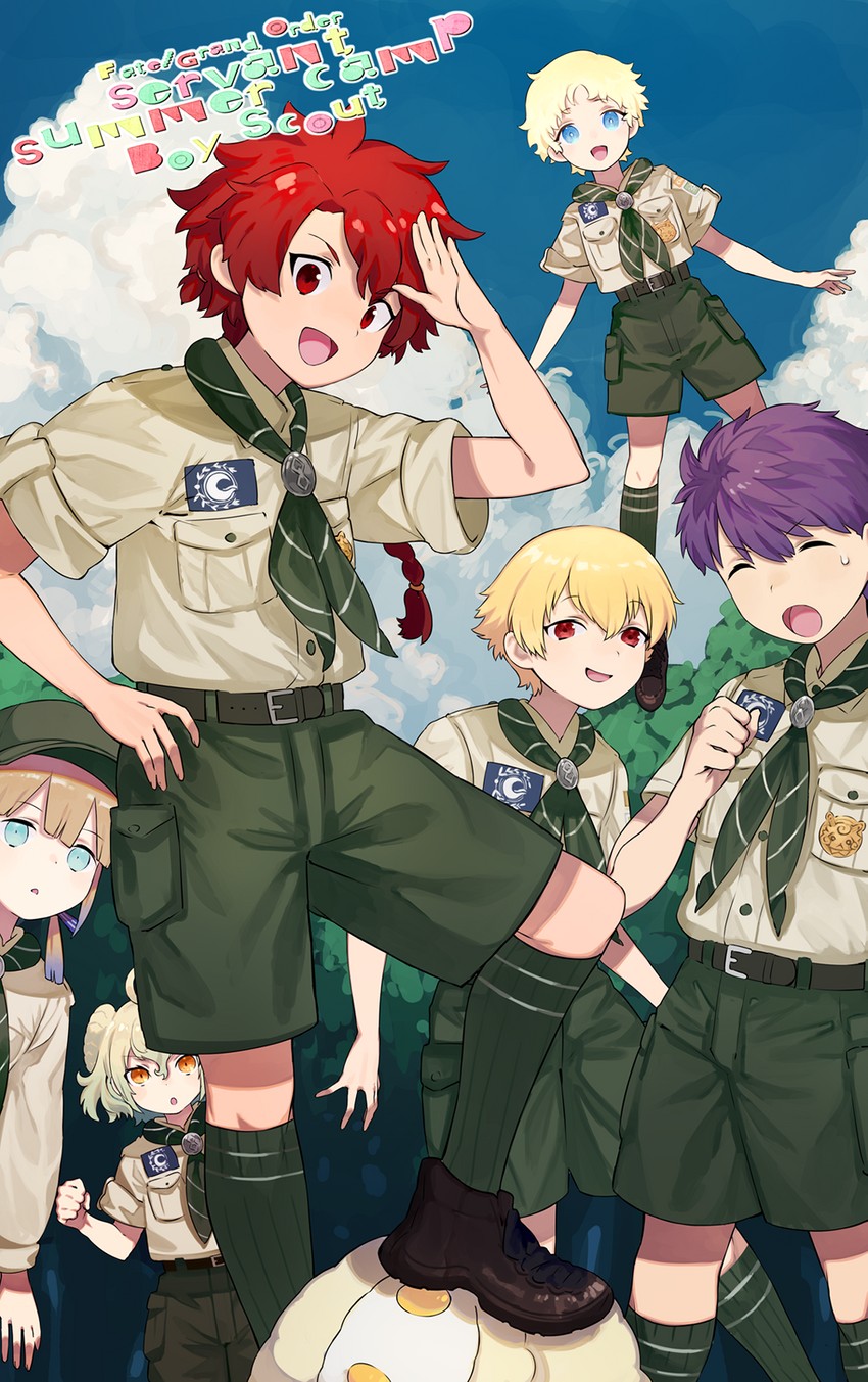 fujimaru ritsuka, gilgamesh, nemo, captain nemo, child gilgamesh, and 6 more (fate and 3 more) drawn by tetsu_(teppei)