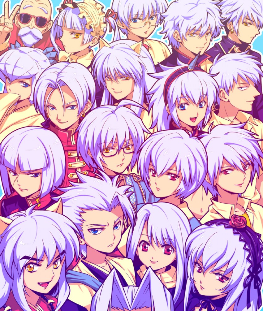 morichika rinnosuke, illyasviel von einzbern, ayanami rei, suigintou, sephiroth, and 15 more (touhou and 22 more) drawn by tetsukuzu_tetsuko