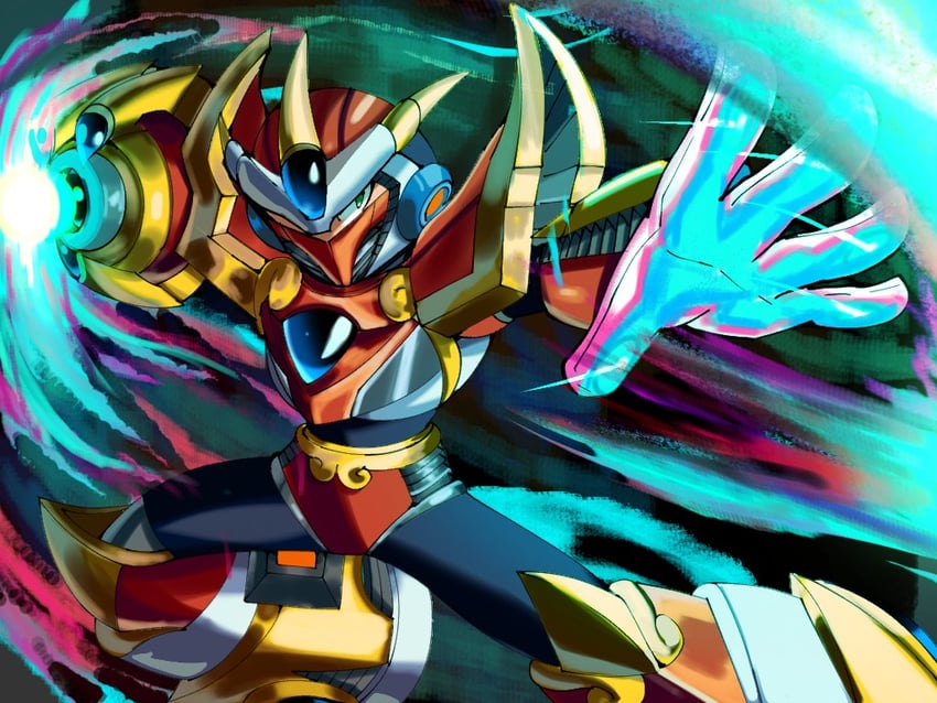x (mega man and 1 more) drawn by euphythefox