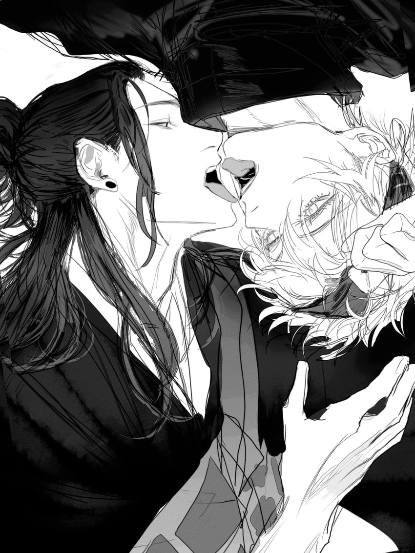 gojou satoru and getou suguru (jujutsu kaisen) drawn by ogata69