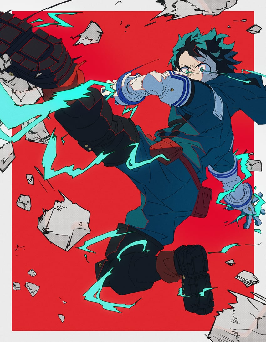 midoriya izuku (boku no hero academia) drawn by hajikkoneko