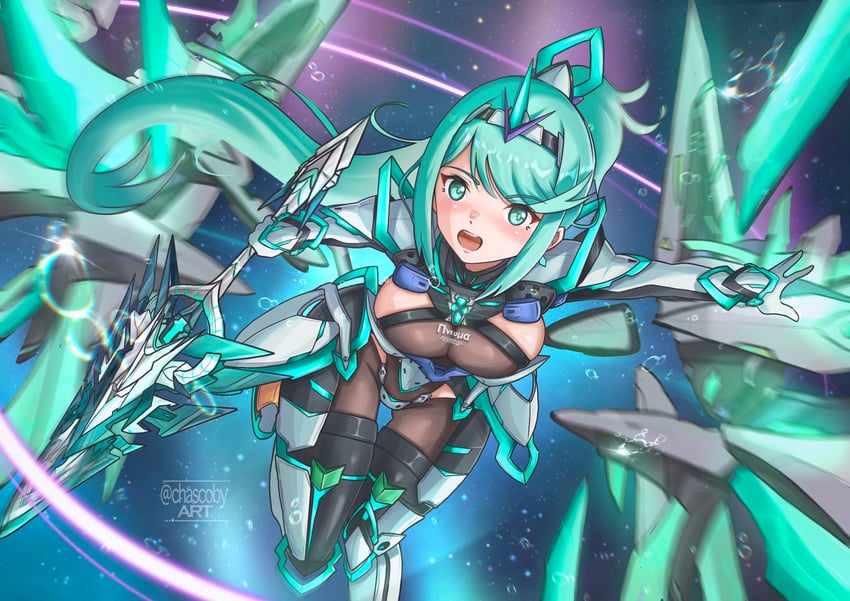pneuma (xenoblade chronicles and 1 more) drawn by chascoby