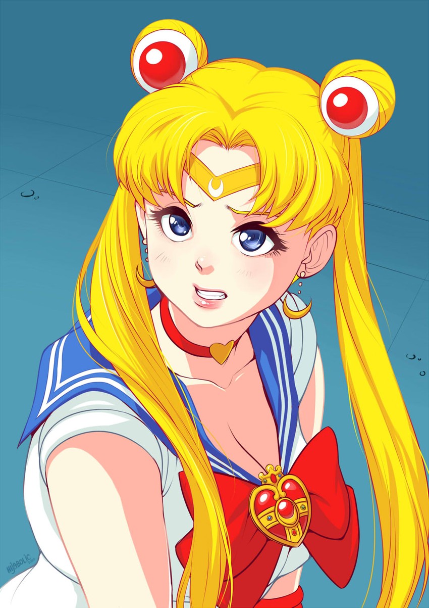 tsukino usagi and sailor moon (bishoujo senshi sailor moon and 1 more) drawn by hijabolic