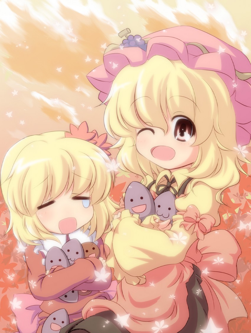 aki minoriko and aki shizuha (touhou) drawn by nullpooo