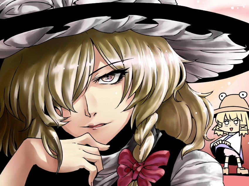 kirisame marisa and moriya suwako (touhou) drawn by tukiwani