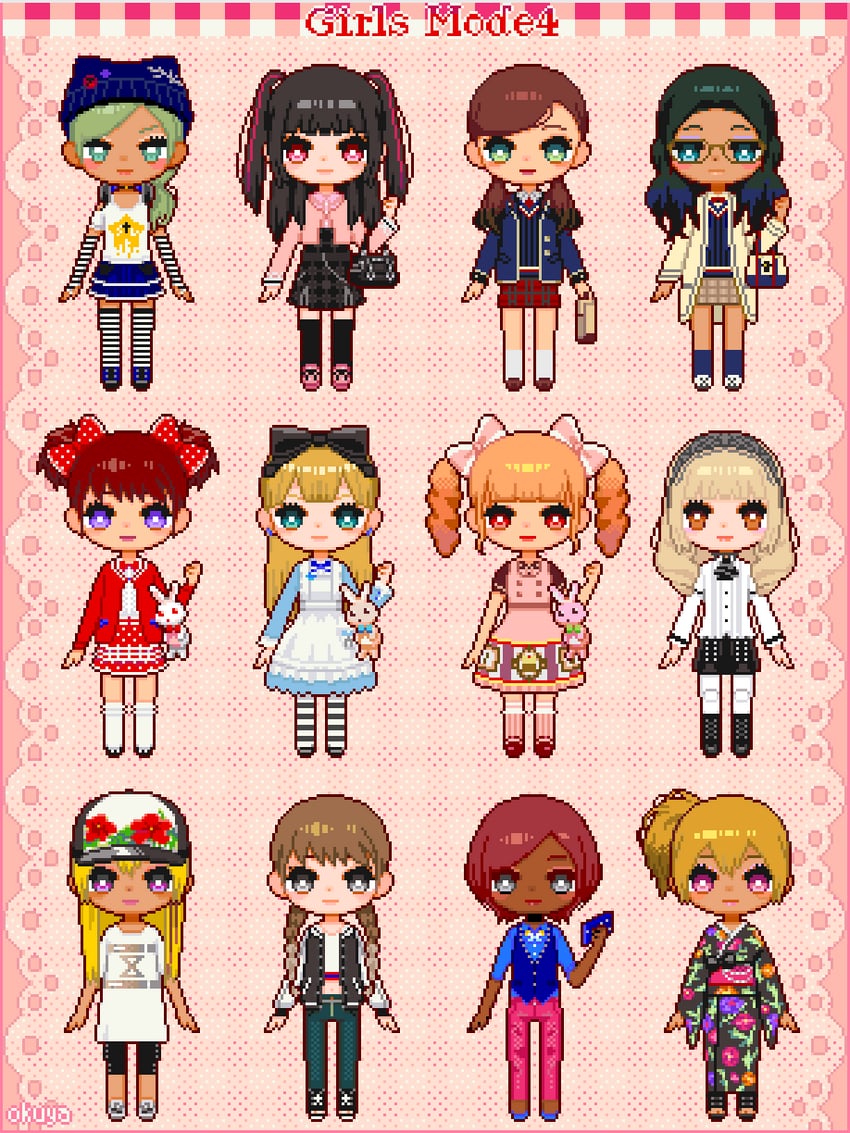 girls mode and 1 more drawn by okuya