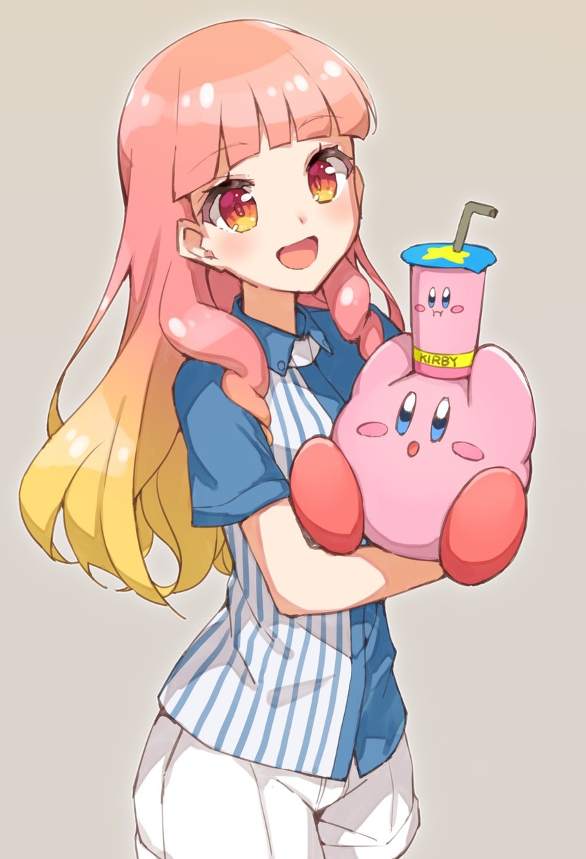 kirby and yuki aine (kirby and 3 more) drawn by nokita_(pinmisil)