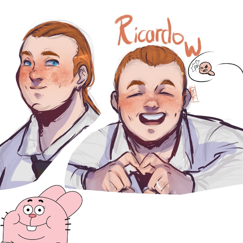 anais watterson and richard watterson (the amazing world of gumball) drawn by feristhii
