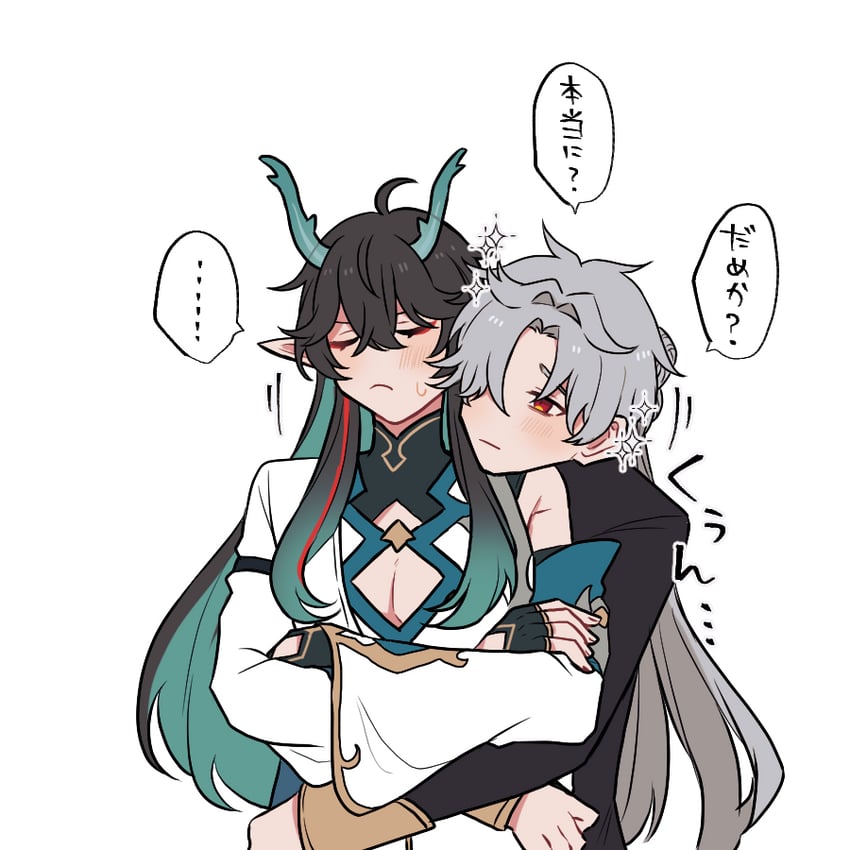 dan heng, blade, and yingxing (honkai and 1 more) drawn by natsuki_7328