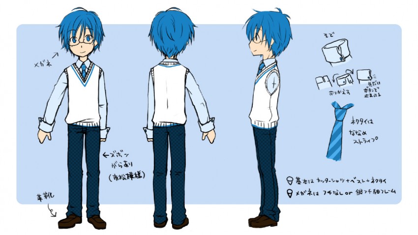 kaito (vocaloid and 3 more) drawn by asahi_nikkou
