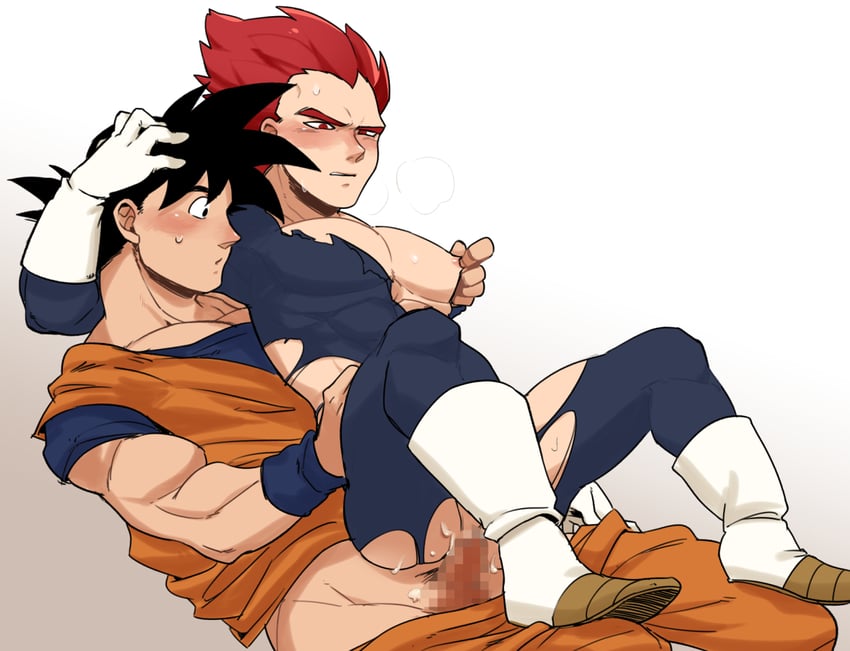 son goku and vegeta (dragon ball and 1 more) drawn by konovi_yee