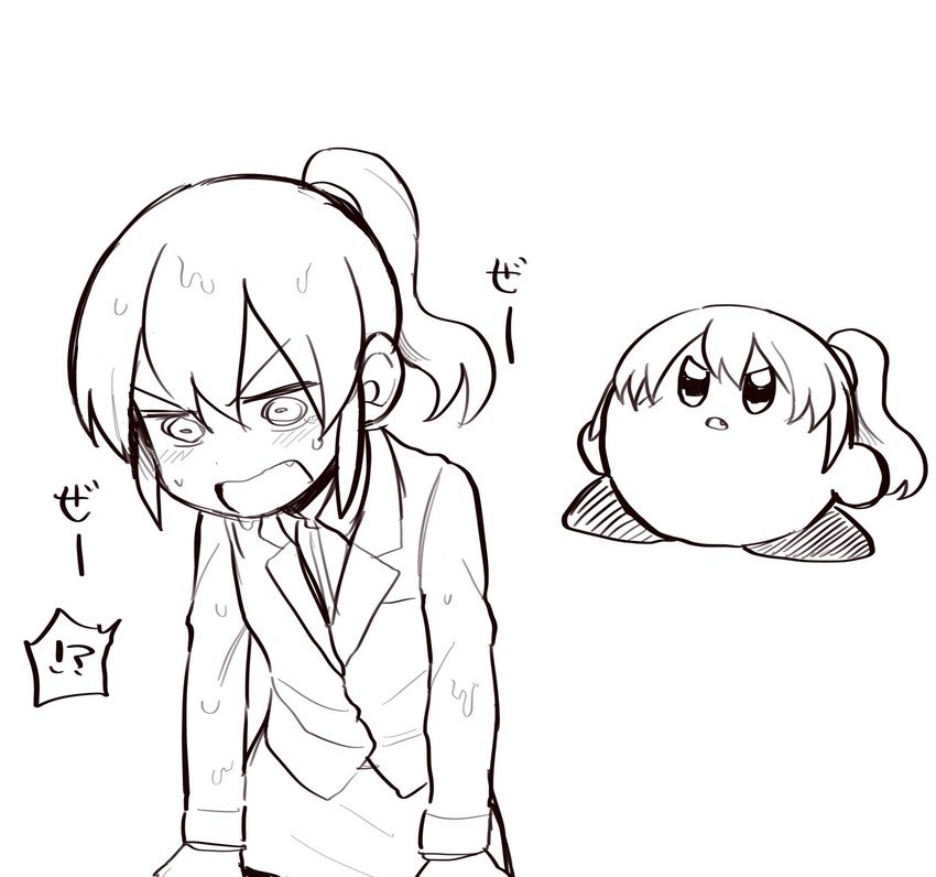kirby and igarashi futaba (kirby and 1 more) drawn by shiromanta