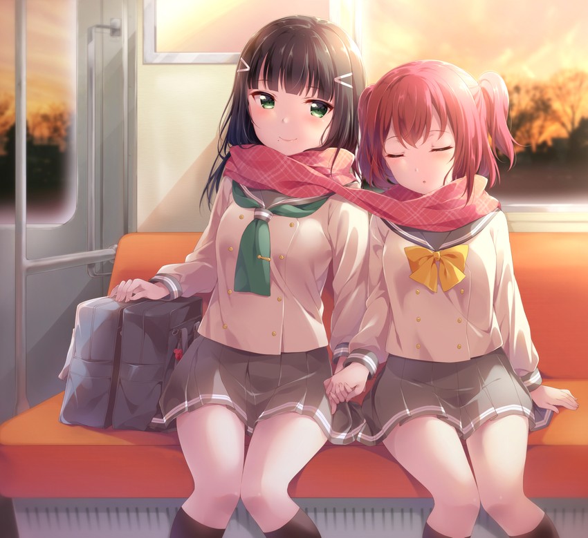 kurosawa dia and kurosawa ruby (love live! and 1 more) drawn by hazuki_(sutasuta)