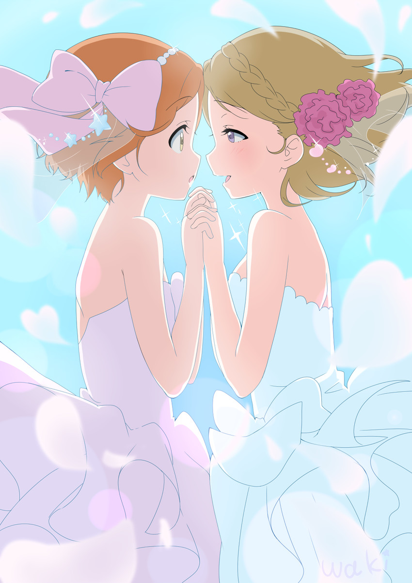 hoshizora rin and koizumi hanayo (love live! and 1 more) drawn by neki_(wakiko)