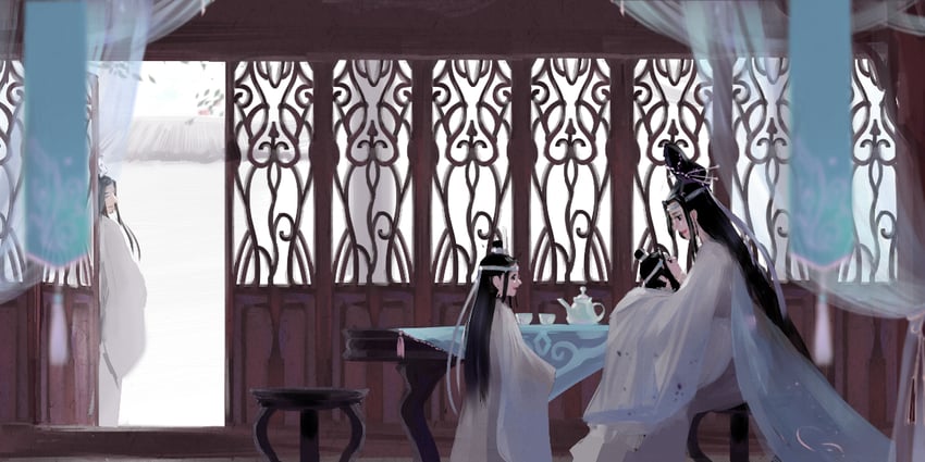 lan wangji and lan xichen (modao zushi) drawn by xianduguaitan