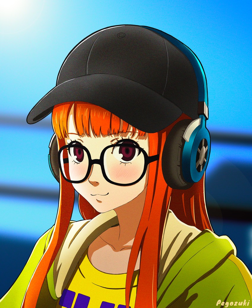 sakura futaba (persona and 2 more) drawn by pegozuki