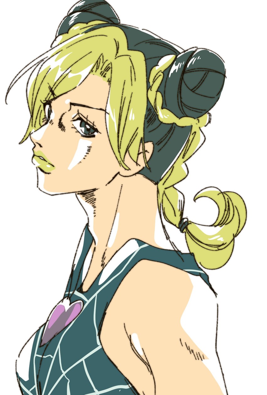kujo jolyne (jojo no kimyou na bouken and 1 more) drawn by namori