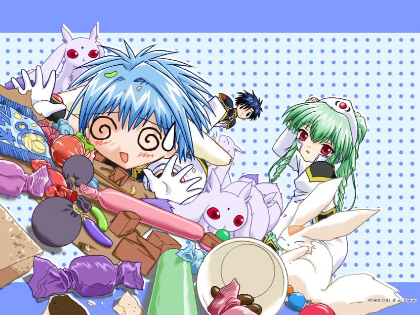 mint blancmanche, vanilla h, and takuto meyers (galaxy angel) drawn by mint-blancmanche