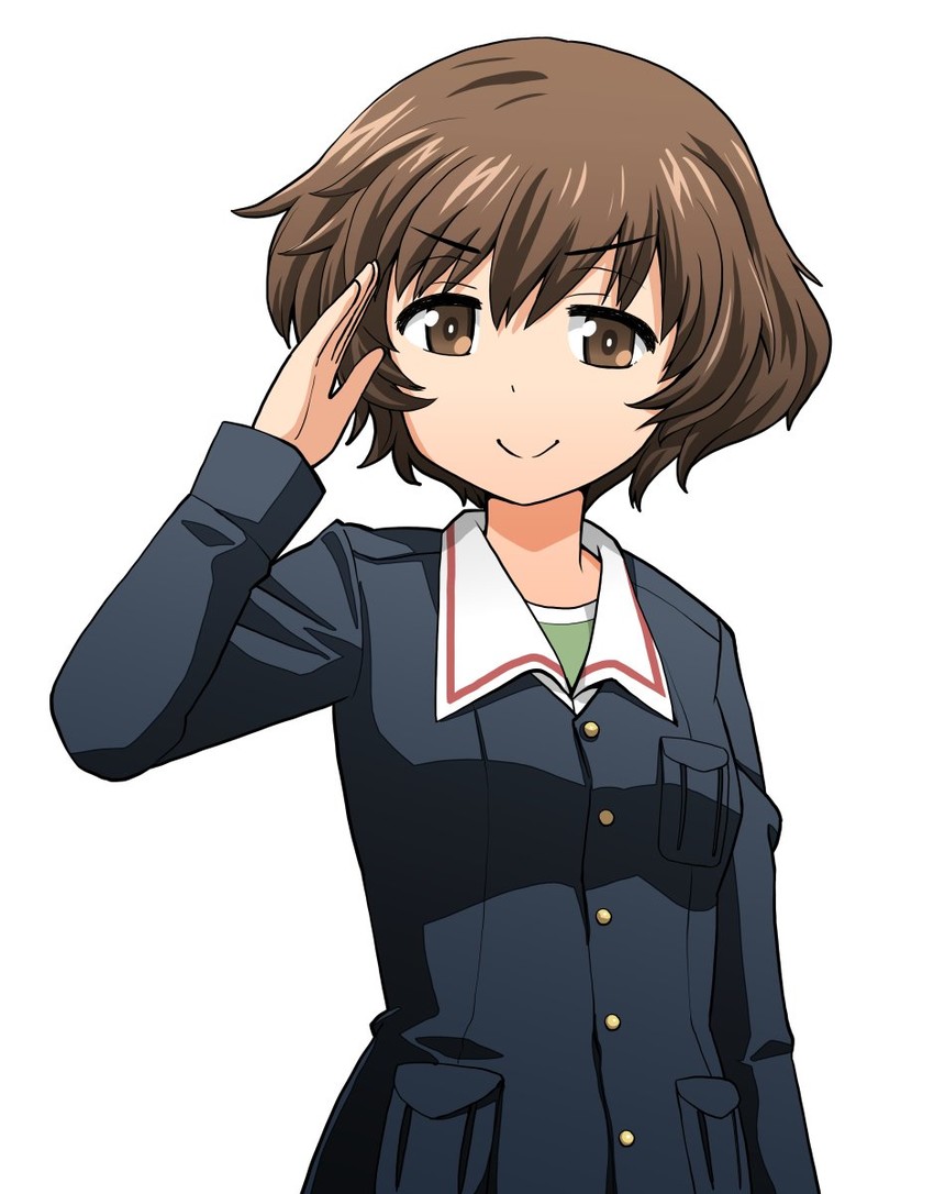 akiyama yukari (girls und panzer) drawn by haniwa_(leaf_garden)