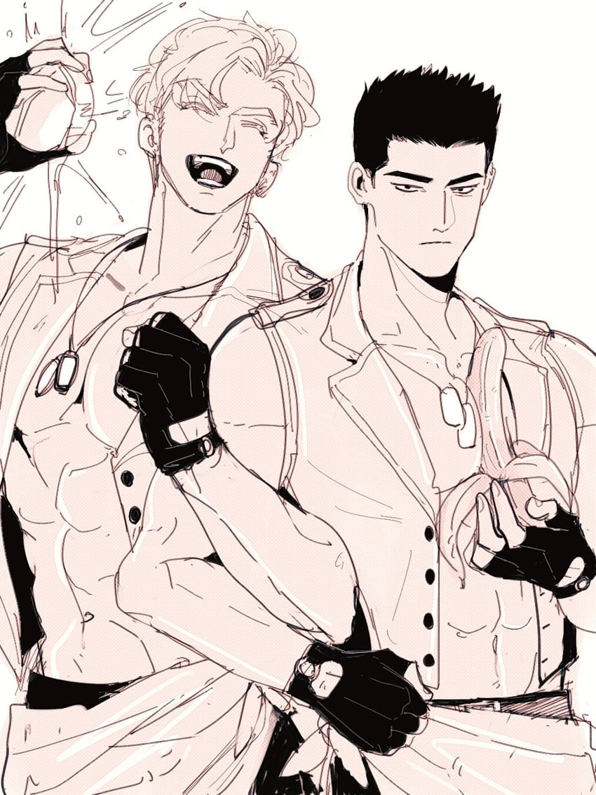 ao isami and lewis smith (yuuki bakuhatsu bang bravern) drawn by pivoine0905