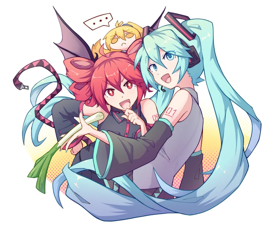 hatsune miku, kasane teto, and akita neru (vocaloid and 2 more) drawn by mehyuew39